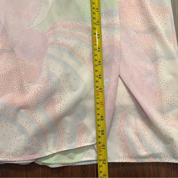 Vintage 70s 1970s night slip gown and matching robe set rare medium peacock - Picture 11 of 13